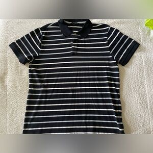 Banana Republic Black Striped fitted Polo - Mens size XL
